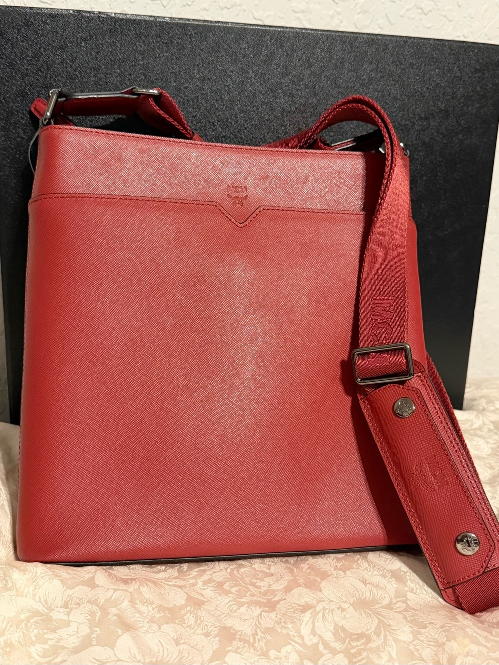 MCM Red Crossbody Shoulder Bag